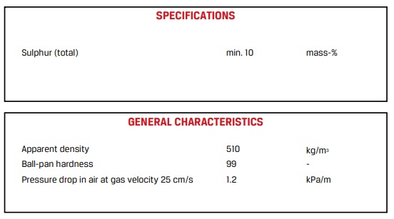 مشخصات فیزیکی کربن اکتیو نوریت RBHG 4